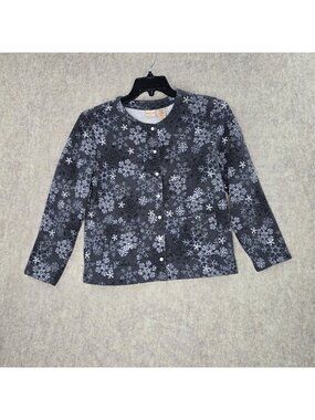 Covington Snowflake Print Womens Jacket S Cotton Blend